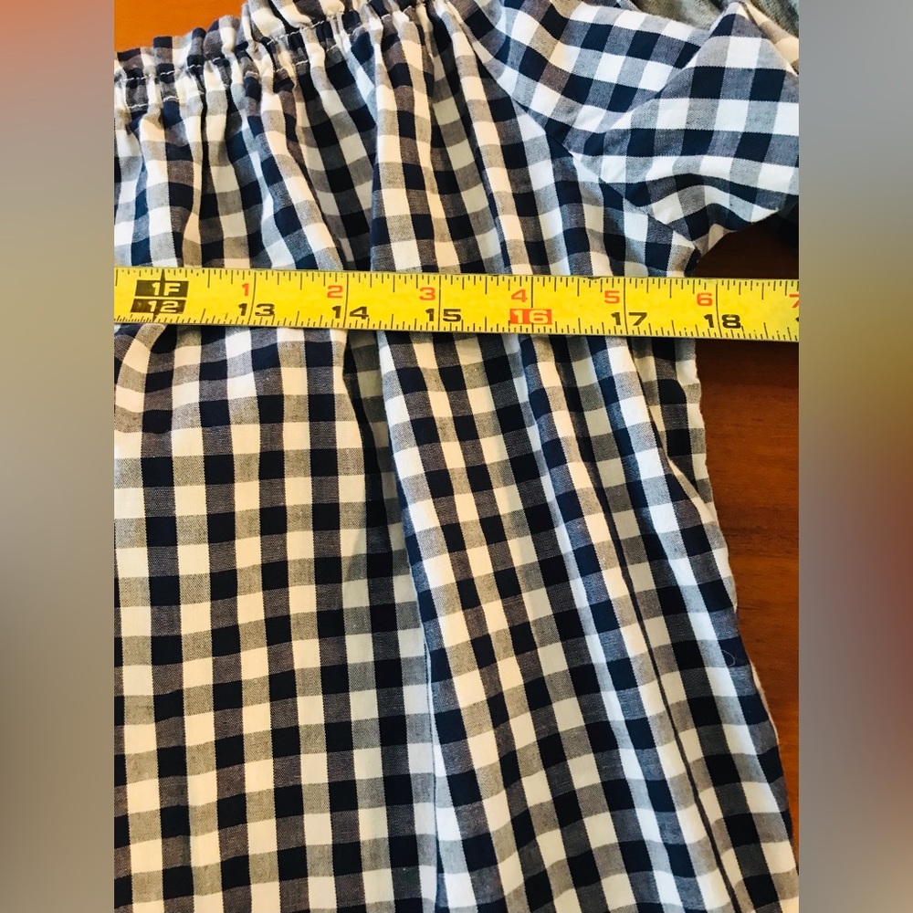 Summer Crop Top 100% Cotton Gingham by Caution to the Wind Size Small - Picture 10 of 11